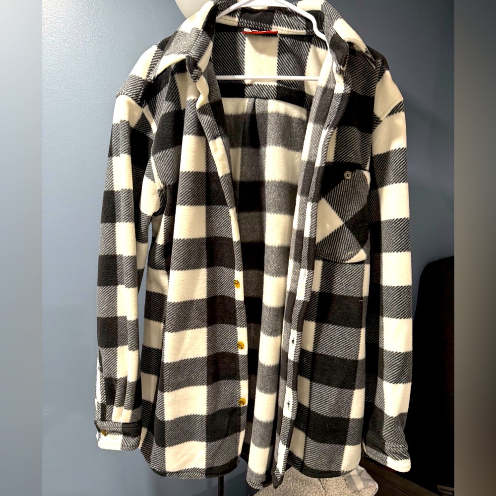 ‼️ 🚨PART OF 4 for 25🚨‼️Men’s Plaid Black White Misty Mountain Doeskin Fleece